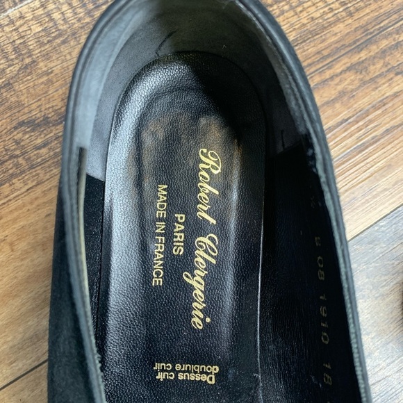 ROBERT CLERGERIE PARIS BLACK SUEDE GROSGRAIN BOW Loafer - Picture 6 of 9